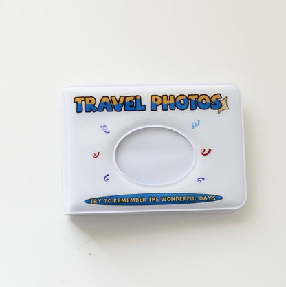 Pikxi Cute Travel Memories Photo Album 36 Pockets 2.5 x 4.5 Inch Pictures Holder (Yellow, Purple, White, Pink)