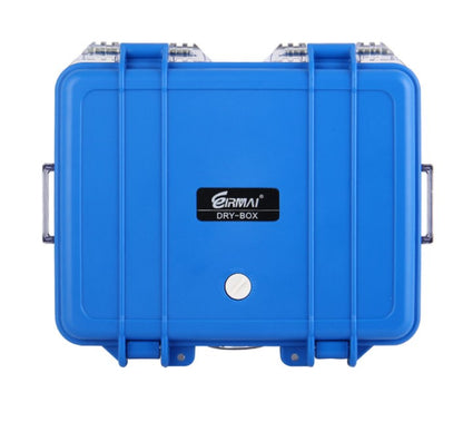 Eirmai R10 Moisture-Proof Dry Box 9-Liters with Dehumidifier Hygrometer Sponge Pad (Fits 1 DSLR Camera and 2 Lenses) Blue