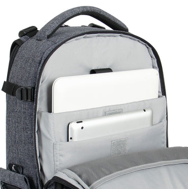 [CLEARANCE] Eirmai Durable Waterproof Nylon Camera Backpack Splash-Proof and Tear Resistant Travel Bag (fits 2 DSLR Body Cameras, 5 Lenses, Laptop and Tripod) (Gray)