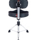 Gibraltar 9608MB Moto Drum Throne with Backrest, with Adjustable Height, Heavy Duty Bike Saddle Seat with Cordura Top and Double Braced Tripod