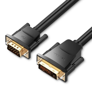 [CLEARANCE] Vention 1080p 60Hz DVI (24+1) Male to VGA Male 1-Meter Gold Plated (EABB) Video Cable for PC, TV, Monitors, Laptops, Projectors