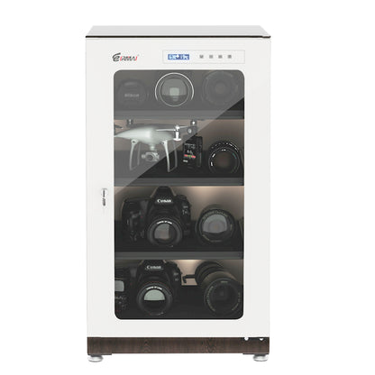 Eirmai 100L Electronic Digital Dry Cabinet Dehumidifying Box with Touch Screen, UV Light and Automatic AI Smart Control - 100 Liters White (MRD-105TDB)