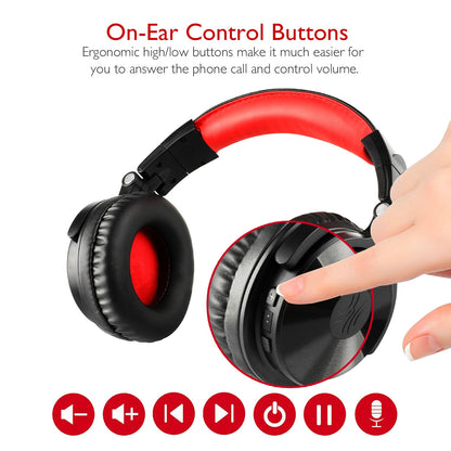[CLEARANCE] OneOdio Pro M Wireless Gaming Noise Cancelling Headphones (Over The Ear Headphones with Mic, 30 Hours Battery Life) Foldable Ergonomic Design