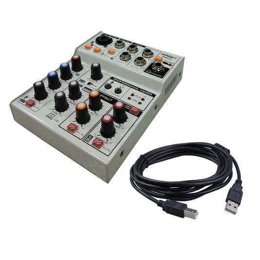 Konzert PMP-4+ 4-Channel Portable Audio Mixer with Mic/Line/Instrument Input, EQ and Effect, Record Via USB, Bluetooth, PC Sound Card and XLR/PL Combo