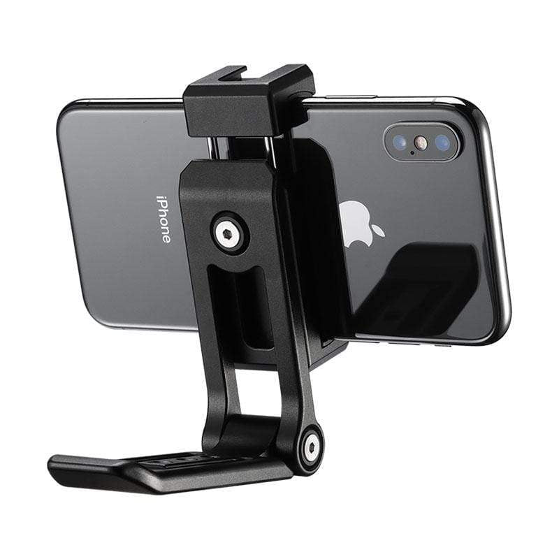 Ulanzi ST-16 Vertical Horizontal Metal Phone Mount Holder with Extend Cold Shoe Handgrip for Microphone Light Accessories