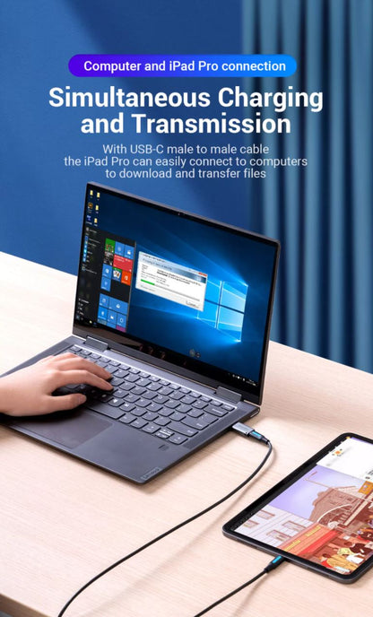 Vention USB 3.0 Male to USB-C Female Adapter 5Gbps High Speed Transfer Gray Aluminum Alloy Converter (CDPH0)