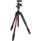 Manfrotto MKBFRTA4RD-BH Befree Advanced Travel Aluminum Tripod with 494 Ball Head for Photography, Vlogging (Twist Locks, Red)