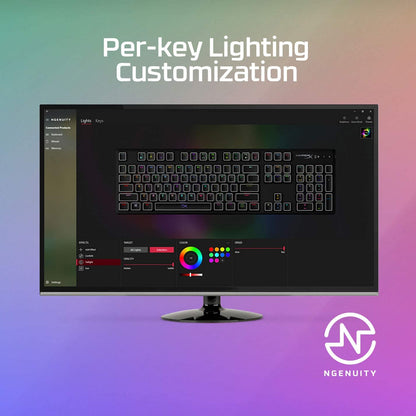 [CLEARANCE] HyperX HX-KB6RDX-US Alloy Mechanical Gaming Keyboard, Software-Controlled Light & Macro Customization, Compact Form Factor, RGB LED Backlit - Linear HyperX Red Switch