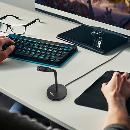 [CLEARANCE] Fifine K050 Mini Gooseneck USB Microphone for Dictation and Recording,Desktop Microphone for Computer Laptop PC, Plug and Play Great for Skype, YouTube, Gaming, Streaming, Voiceover, Discord and Tutorials