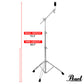 Pearl BC830 Double-Braced Cymbal Boom Stand with Gearless Uni-Lock Tilter 3-Section Stand Height Adjustable