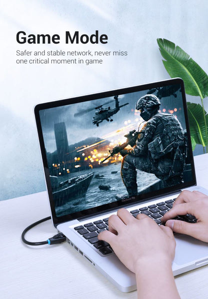Vention CAT6 Ethernet 2M Round Cable UTP Patch 1000Mbps LAN Network Wire Cord for Internet Router PC Modem