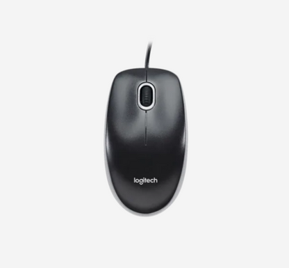 Logitech MK200 Media Wired Full-sized Keyboard with Spill-Resistant Design, 8 Multiple Hot Keys, and Optical Mouse Combo (Black)
