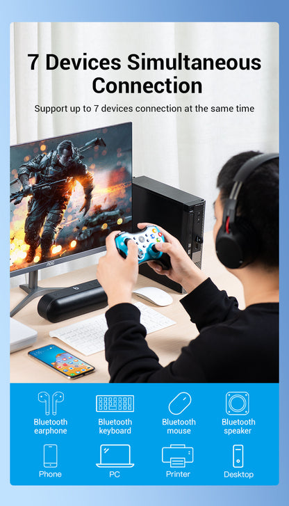 [CLEARANCE] Vention USB Bluetooth 5.0 Adapter 20m Transmission Distance Windows 7,8,10