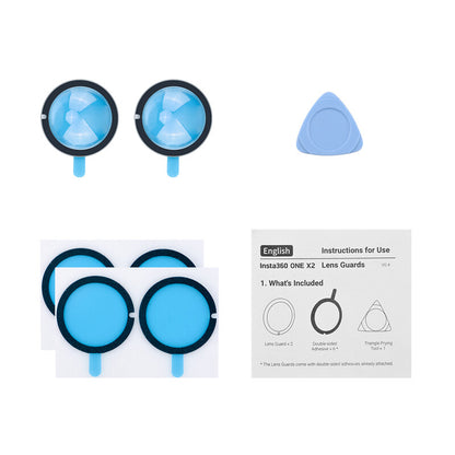 Insta360 Dual Sticky Lens Guards for ONE X2 Action Camera Lens Protector Cover with Prying Tool