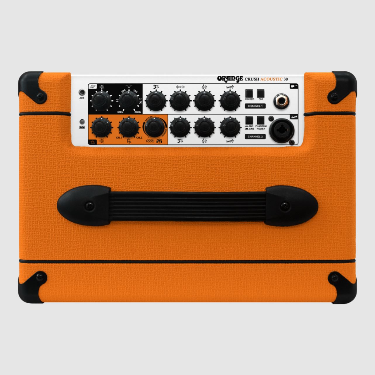 Orange Amplifiers CRUSH ACOUSTIC 30 Acoustic Combo Amplifier 30-Watts Battery Powered with Effects Loop for Guitar and Microphone