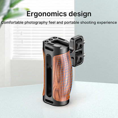 [CLEARANCE] UURig by Ulanzi R075 Universal Mini Wood Side Handle for Sony A6400 A6300 A6600 A6500 A73 with 1/4"Screw Cold Shoe