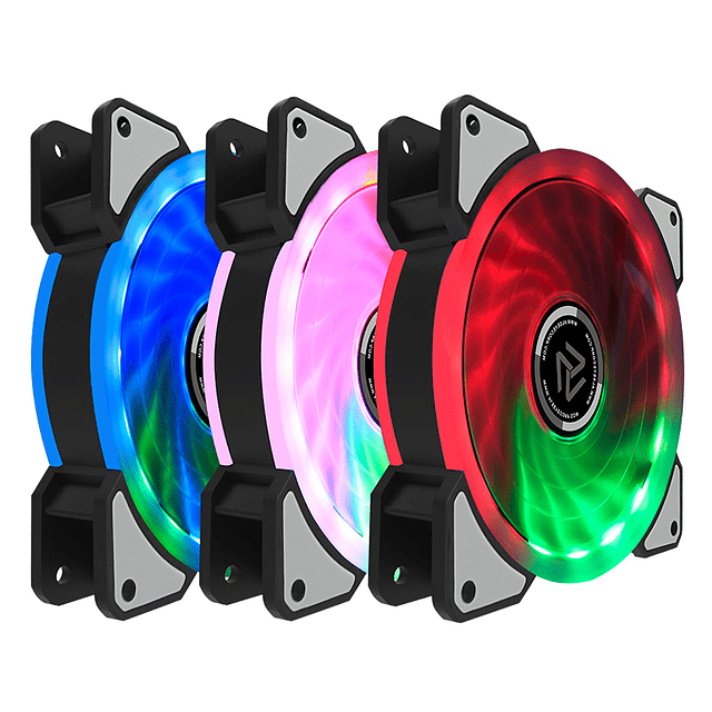 Alseye CRLS 300DS 120mm LED Case RGB D Ringer Cooling Fans with 2pcs Multicolored LED Strips with Wireless Remote Control for PC Cabinets and Radiators