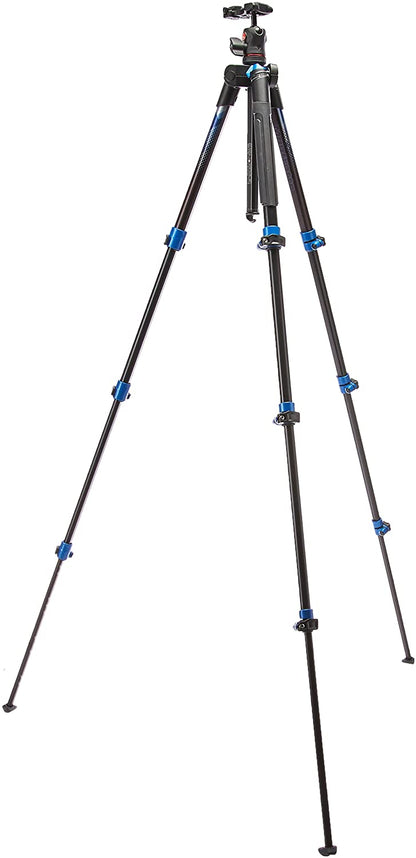 Manfrotto MKBFRA4BL-BH BeFree Color Aluminum Travel Tripod with Ball Head, Blue