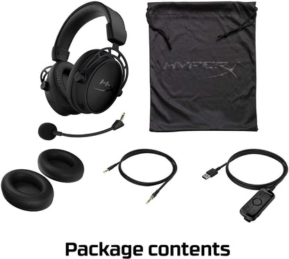 [CLEARANCE] HyperX Cloud Alpha S PC Gaming Headset, 7.1 Surround Sound, Noise Cancelling Microphone for PC, Xbox One and Mobile Devices | HX-HSCAS-BK/WW