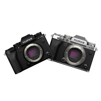 FUJIFILM X-T5 Body with XF 16-80mm f/4 OIS WR / 16-50mm f/2.8-4.8 R LM WR / 18-55mm f/2.8-4 R LM OIS Lens Mirrorless Camera Kit with 40MP APS-C X-Trans CMOS 5 HR BSI Sensor, X-Processor 5, and 7-Stop In-Body Image Stabilization