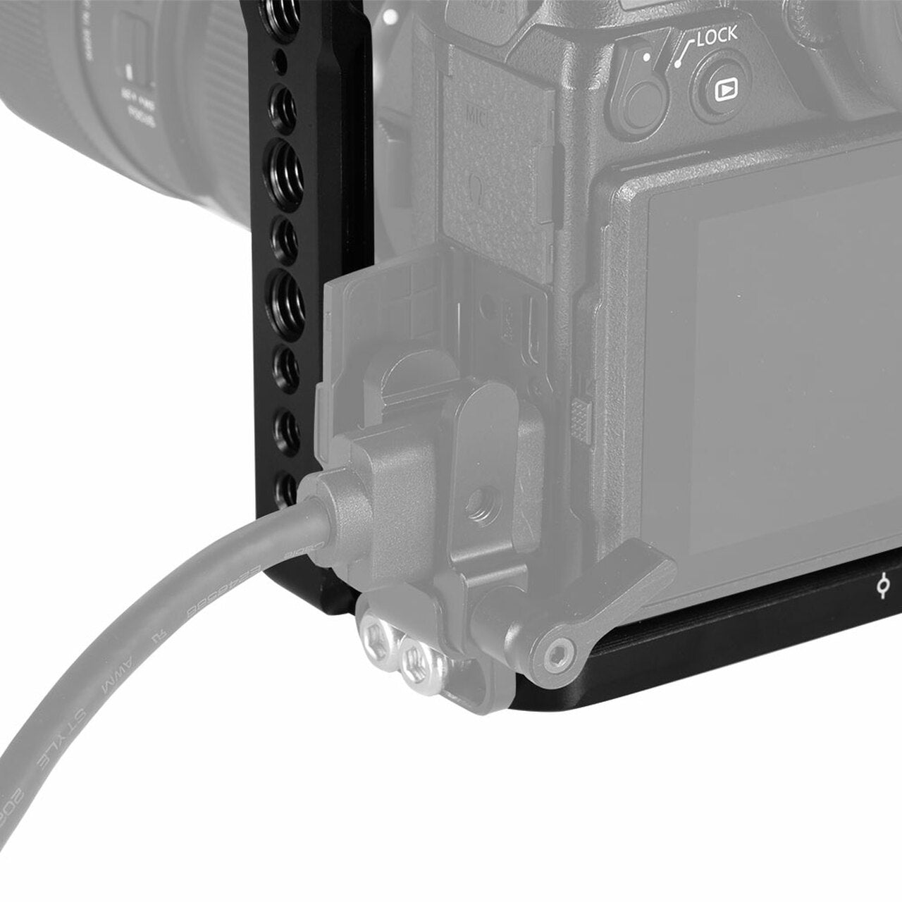 SmallRig Camera Cage for Panasonic Lumix DC-S1 and S1R with NATO Rail Cold Shoe Strap Slots CCP2345