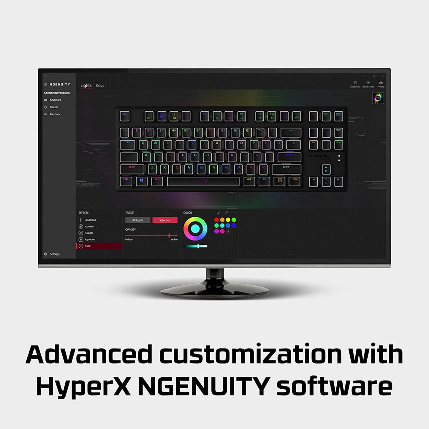 HyperX Alloy Origins Core Tenkeyless Mechanical RGB Backlit Gaming Keyboard with Detachable USB Type-C Cable, Aqua Tactile Switch (HX-KB7AQX-US)
