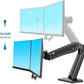 NB North Bayou NB32 24" - 32" with 15Kg Max Payload Heavy Duty Dual VESA Monitor Mount with Hand Lever and Gas Strut Full Motion Swivel Arm for Sitting and Standing Desks LCD LED TV Television