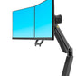 NB North Bayou NB32 24" - 32" with 15Kg Max Payload Heavy Duty Dual VESA Monitor Mount with Hand Lever and Gas Strut Full Motion Swivel Arm for Sitting and Standing Desks LCD LED TV Television