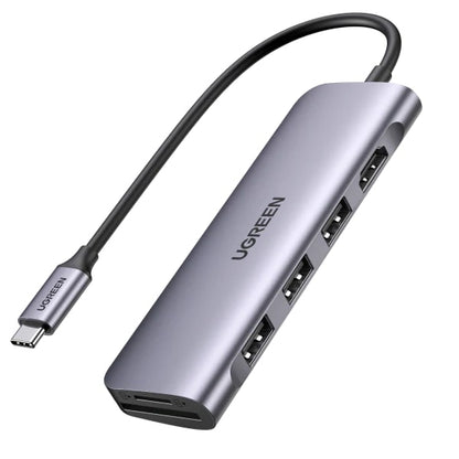 [CLEARANCE] UGREEN 6-in-1 USB-C Hub with 4K 60Hz HDMI USB-A 3.0 Ports and Built-in SD microSD Card Reader for PC Laptop Computers | 70410