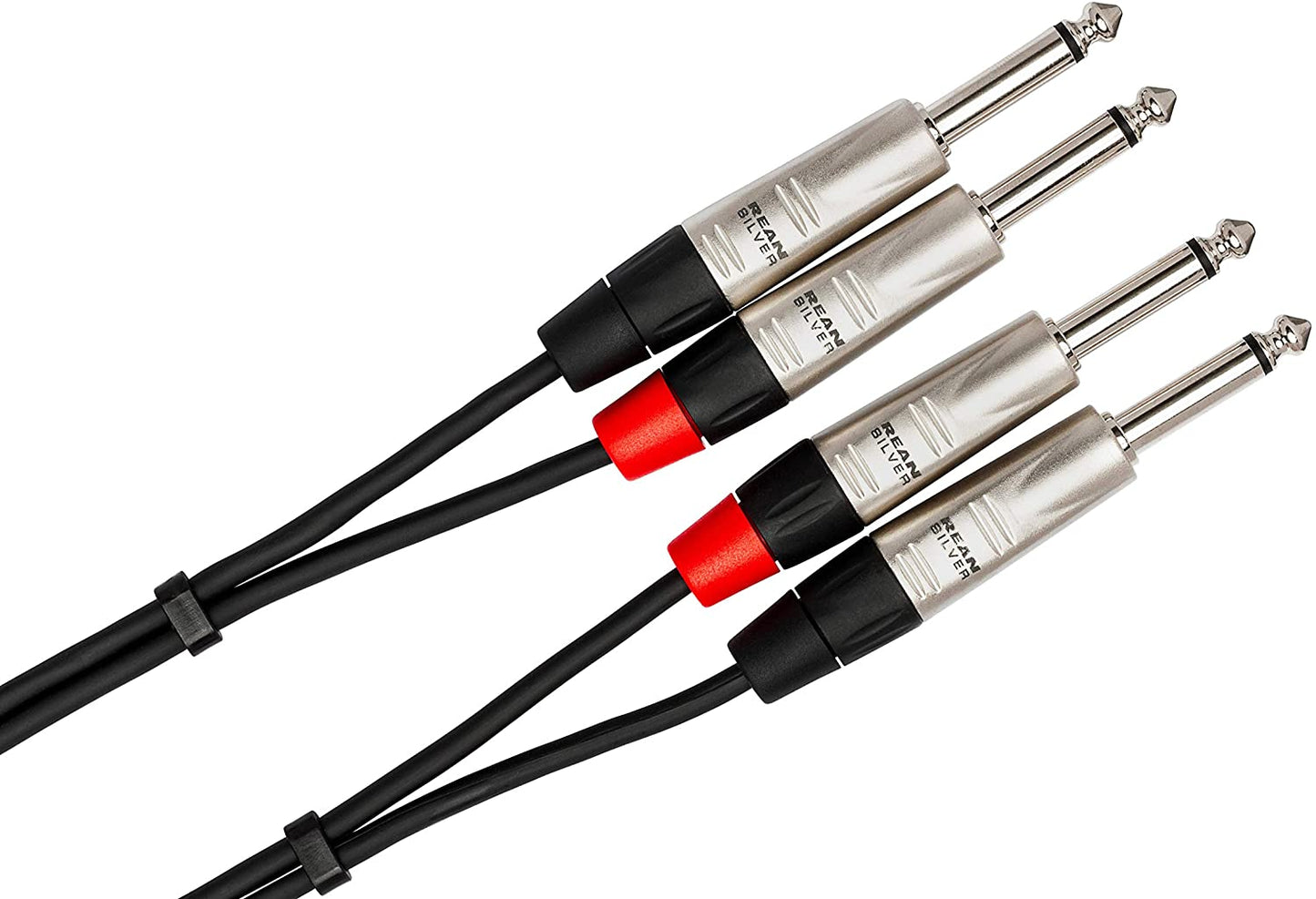 Hosa Technology HPR-0010X2 Dual 1/4" TS Male to Dual RCA Male Stereo Audio Cable (10')
