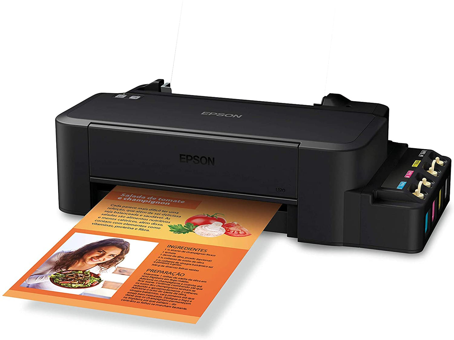 Epson EcoTank L121 A4 Ink Tank Colored Printer with Ink Efficient and Ultra-High Page Yield, 9.0 ipm Print Speed, Heat-Free Technology with USB 2.0 for Home and Commercial Use