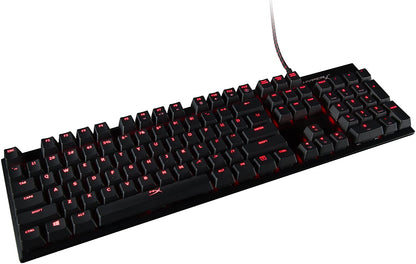 HyperX Alloy FPS Mechanical Gaming Keyboard with Red LED Backlit Keys and Built-In USB Charge Port