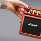 Marshall MS-2R 1-Watt 2-Channel Electric Guitar Micro Amps Speaker Battery Powered Amplifier (Red)
