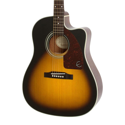 Epiphone J-15 EC Deluxe Fishman Presys-II 20-Fret Acoustic/Electric Guitar with NanoFlex Low-Impedance Pickups and Hard Case (Natural and Vintage Sunburst) EE21NACH1, EE21VSCH1