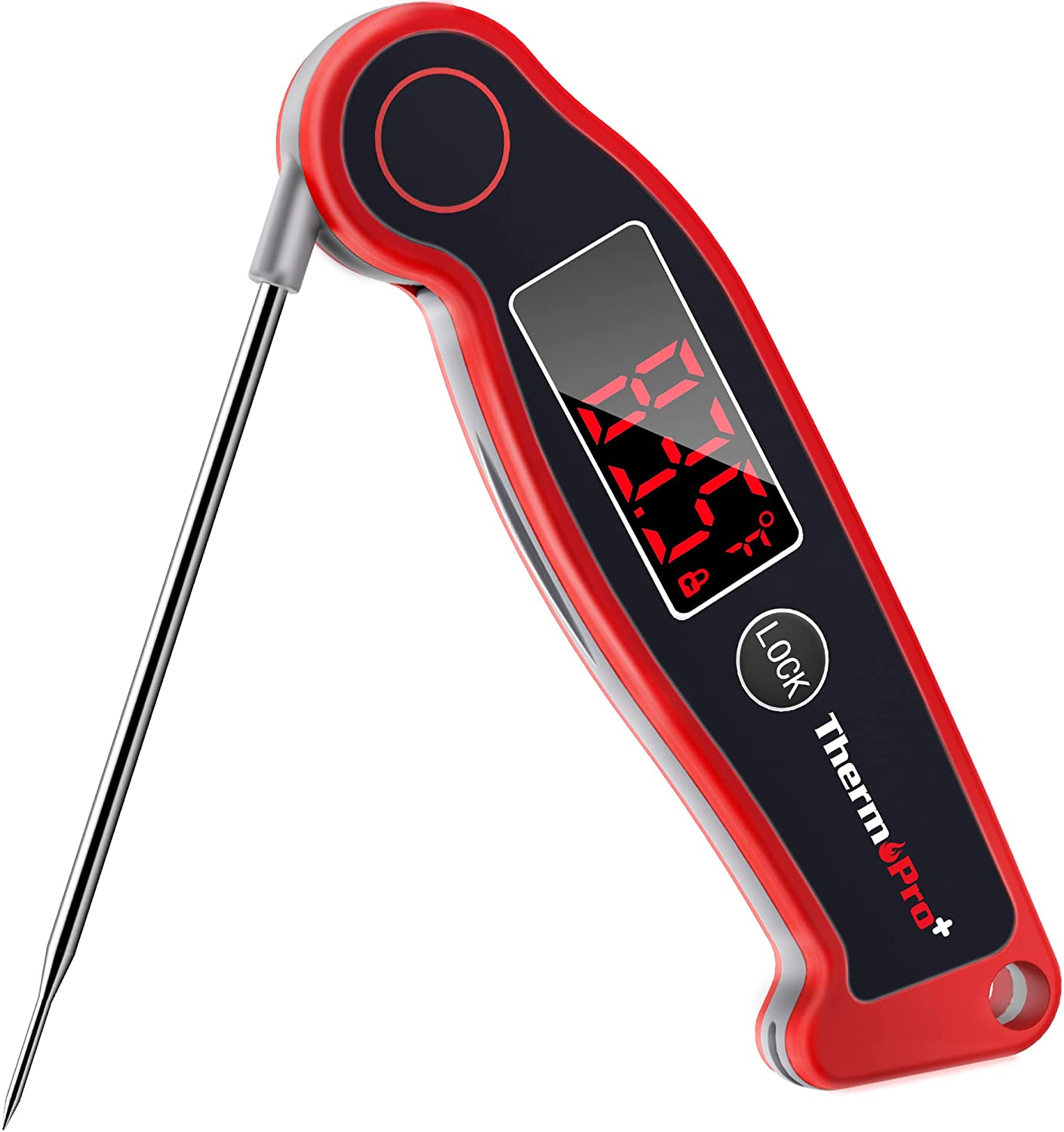 ThermoPro TP-19 TP19 Waterproof Digital Meat Thermometer for Grilling with Ambidextrous Backlit & Thermocouple Instant Read Thermometer Kitchen Cooking Food Thermometer