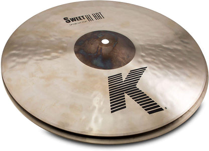 Zildjian K Sweet 14" Brass HiHats Cymbals with Deep Solid Tones for Drums | K0720