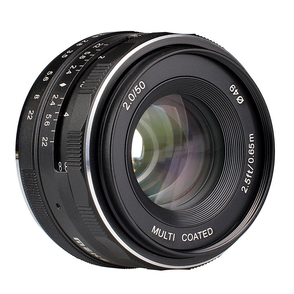 Meike MK-50mm 50mm f 2.0 Large Aperture Manual Focus Lens APS-C For 4/3 System Mirrorless Cameras Olympus/Panasonic/Lumix Mirrorless Camera