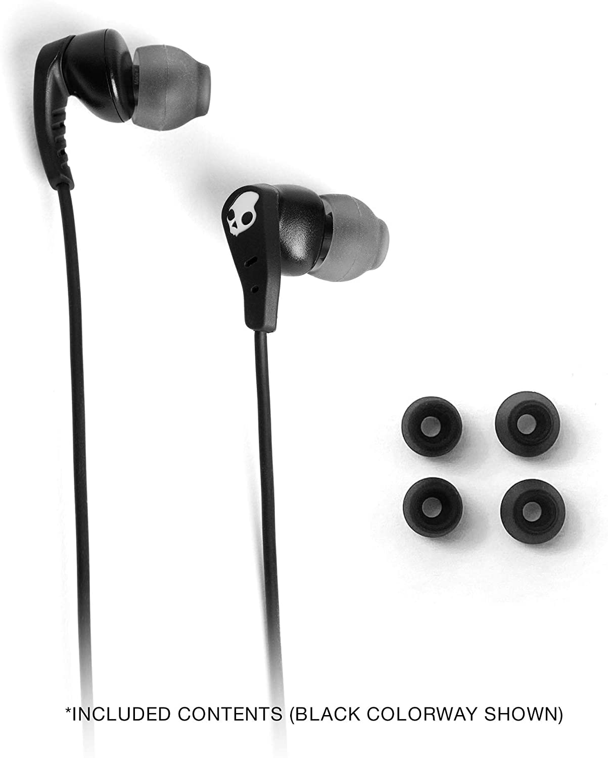Skullcandy Set Sweat and Water Resistant In-Ear Earbuds with Microphone (TRUE BLACK) | Model S2SGY-N740
