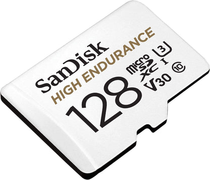 SanDisk HIGH ENDURANCE microSD Card U3, V30, 4K UHD SDXC Class 10, 100mb/s and 40mb/s Read and Write Speed with Adapter (32GB, 64GB, 128GB, 256GB)