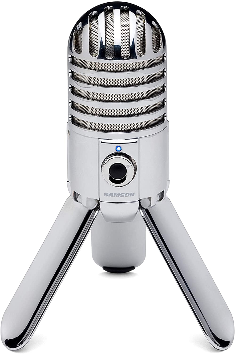 Samson Meteor Mic USB Studio Condenser Microphone Video Livestream Podcasting (Silver and Black)