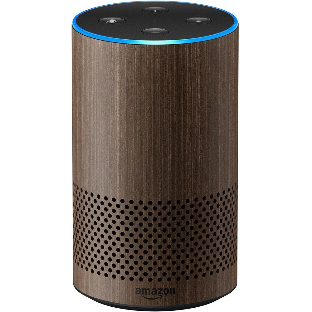 All New Amazon Echo 2nd Generation 2017 Walnut with improved sound powered by Dolby