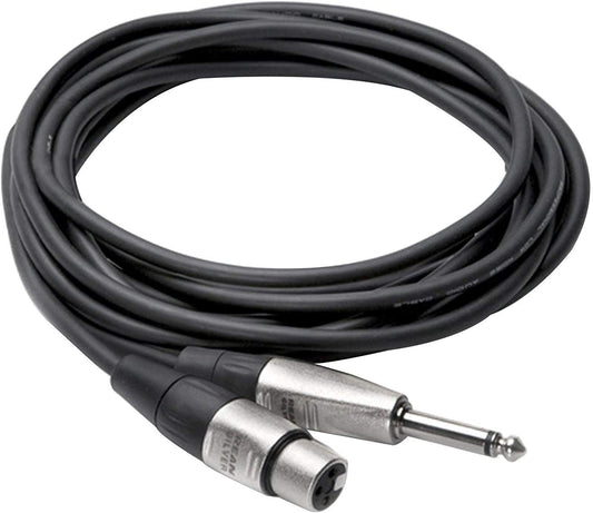 Hosa Technology HPX-010 Unbalanced 1/4" TS Male to 3-Pin XLR Male Audio Cable (10')
