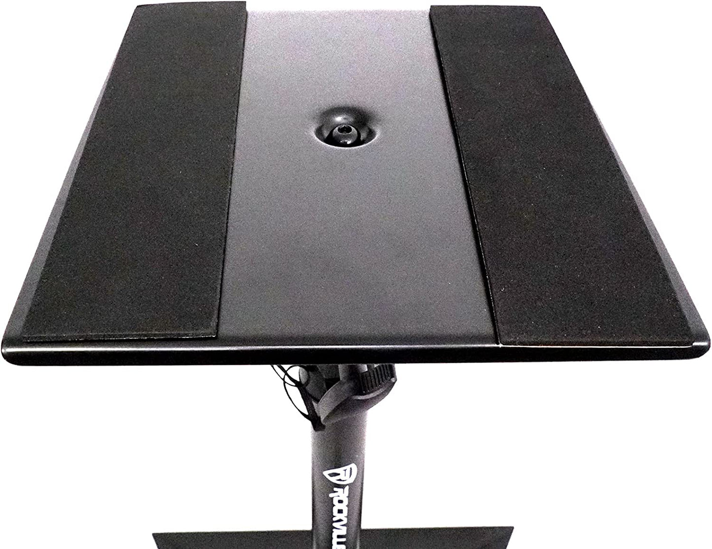 Rockville RVSM1 Near-Field Studio Monitor Speaker Metal Stands w/ Adjustable Height (Black)