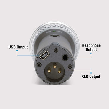 Samson Q2U USB/XLR Dynamic Microphone with Accessories Podcasting Live Sound Music Recording