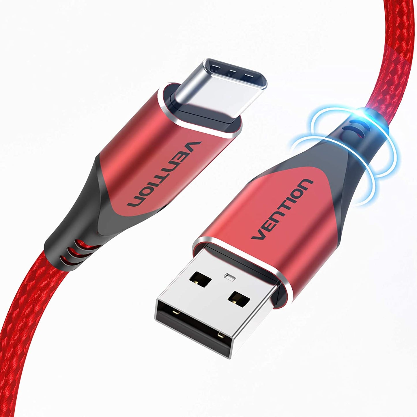 Vention Cotton Braided USB 2.0 A Male to C Male 3A USB Cable (CODR) 480Mbps for Smartphones, Tablets and Other USB -C Devices (Available in Different Lengths)