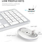 iClever GK08 2.4GHz 17 x 5 Inch Wireless Rechargeable Keyboard and Mouse Combo with Windows and Mac Compatibility GK-08 GK 08