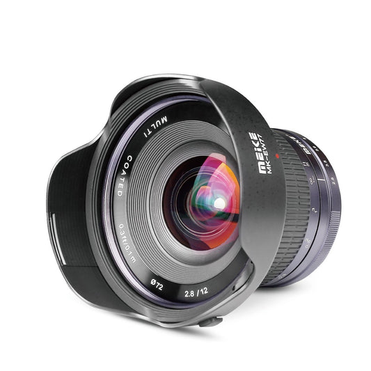 Meike MK-12mm 12mm F/2.8 Ultra Wide Angle Manual Foucs Prime Lens for Nikon N1 Mount APS-C Mirrorless Cameras