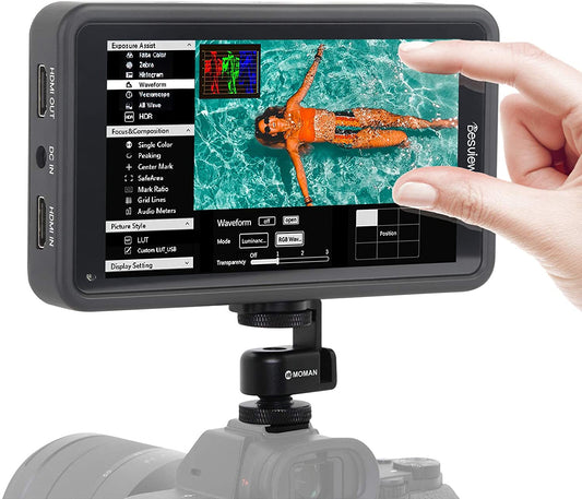 Desview / Besview R5 5.5 Inch Touchscreen On-Camera Field Monitor with 1920 x 1080 IPS, HDR/3D-Luts Filming Improvements and Dual Use Battery System | Juan Gadget