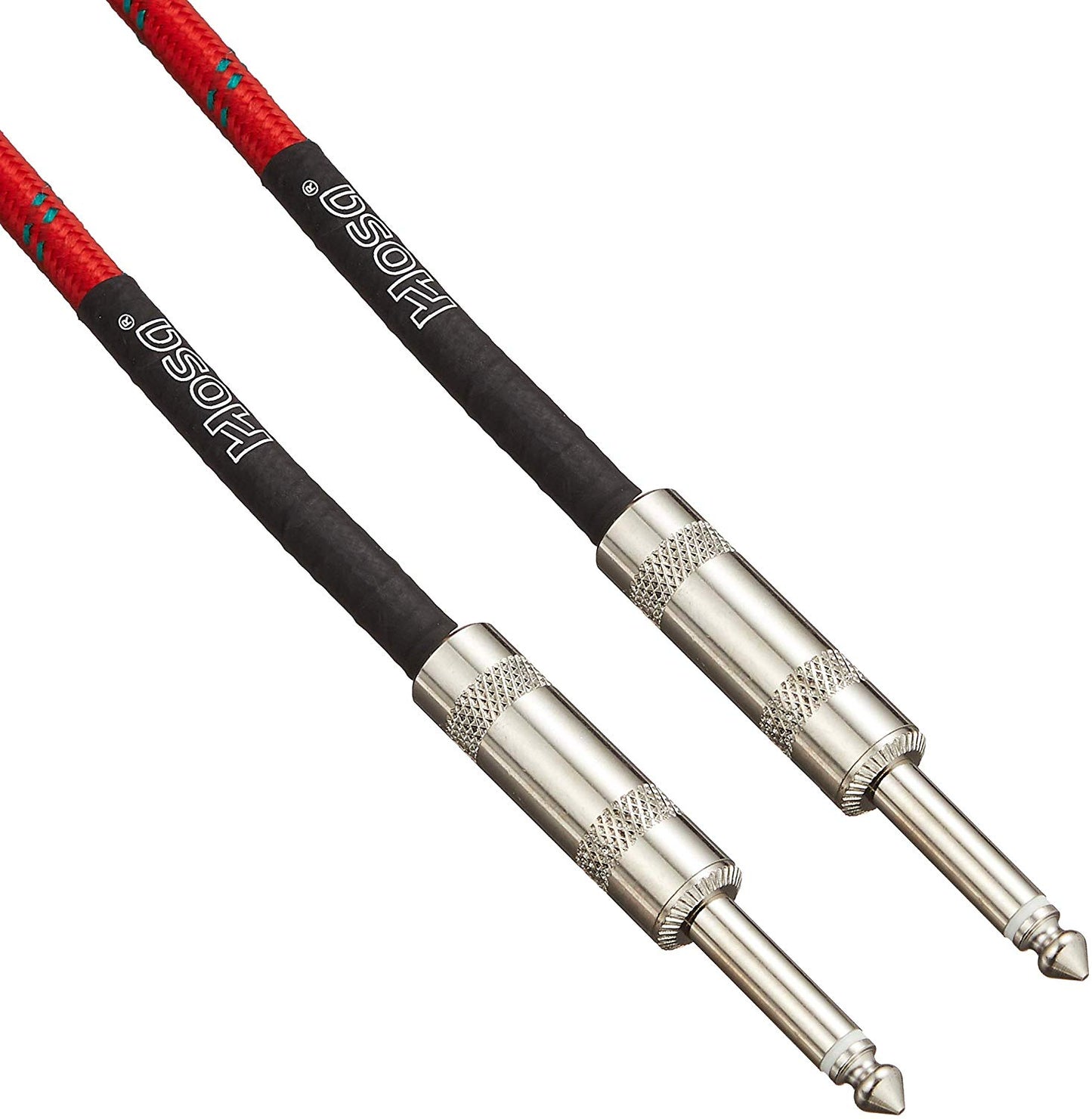 Hosa Technology 18C3 3GT Series Cloth Guitar Cable (Red/Green) - 18'
