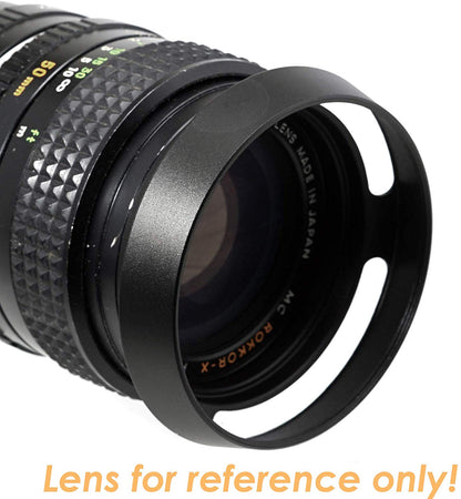[CLEARANCE] Pxel 49mm Metal Vented Lens Hood Screw Mount Curved for Camera Lens